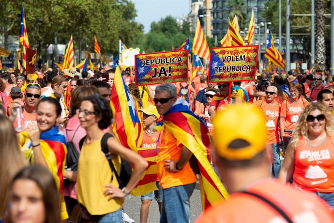 Manifestació per la Diada 2018 a Barcelona