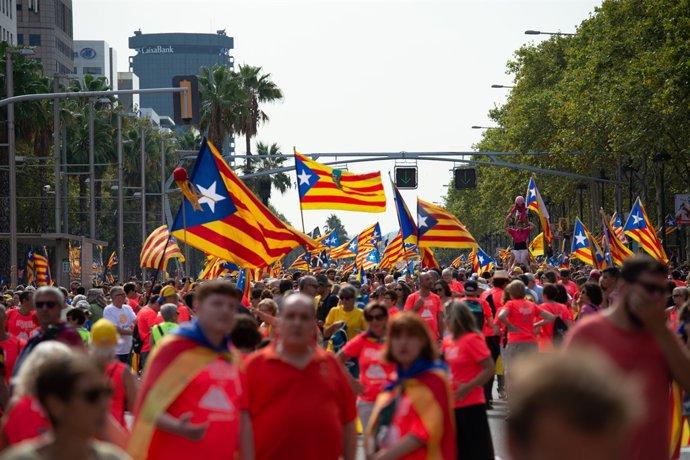 Manifestació per la Diada 2018 a Barcelona