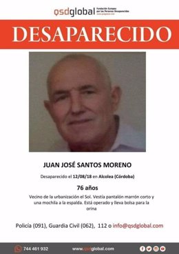 Juan José Santos Moreno, desaparecido en Córdoba