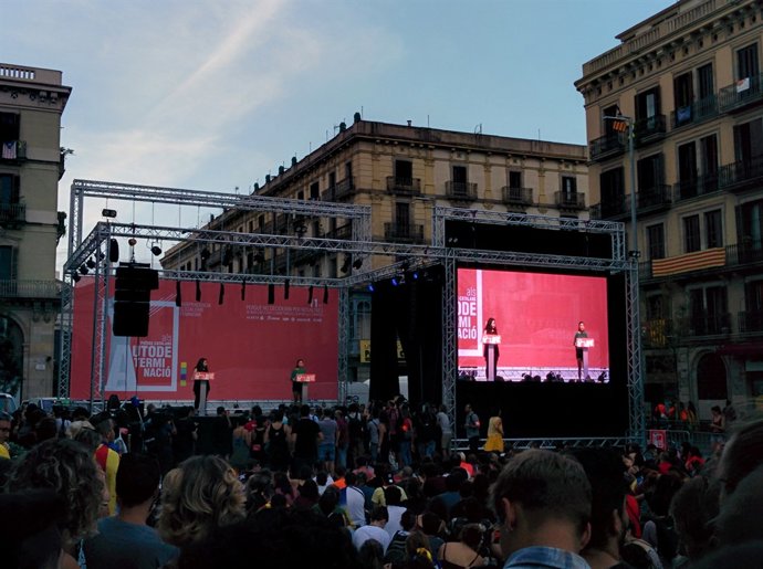 Manifestació de l'esquerra independentista per la Diada