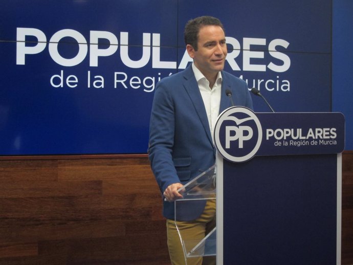 El secretario general del PP, Teodoro García Egea, en sede Murcia              