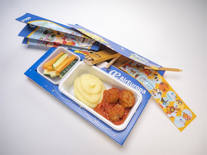 Menú para niños en Air Europa