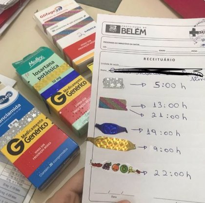 Una estudiante de medicina diseña una creativa receta para un paciente  analfabeto en Brasil