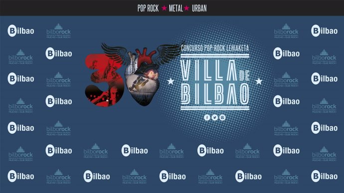 Cartel del concurso pop-rok Villa de Bilbao