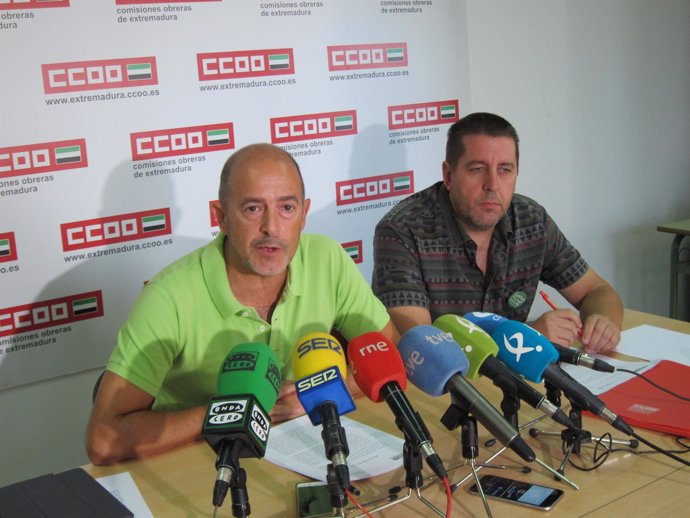 Francisco Jiménez y Manuel García, dirigentes de CCOO                           