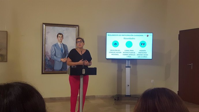La consejera de Transparencia, Participación y Portavoz, Noelia Arroyo