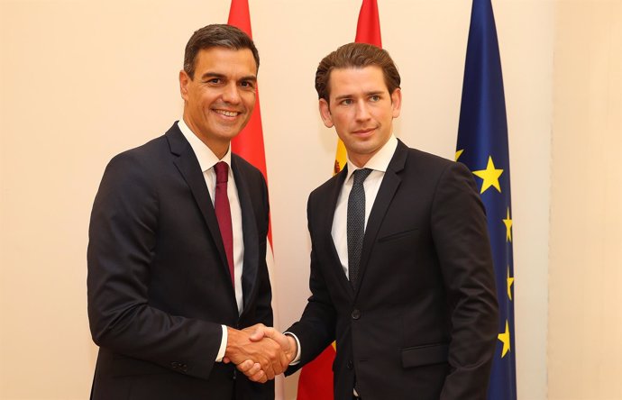 Sánchez se reúne con el primer ministro de Austria, Sebastian Kurtz