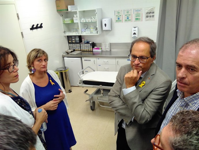 Pres. Quim Torra i la consellera Alba Vergés al CAP la Mina