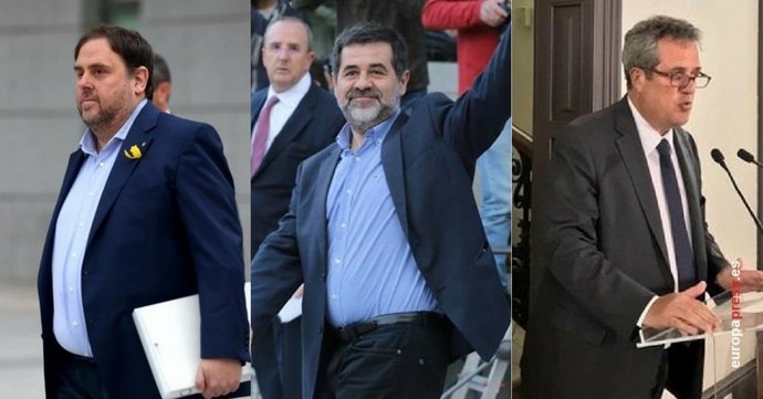 Junqueras, Jordi Sanchez y Joaquim Forn