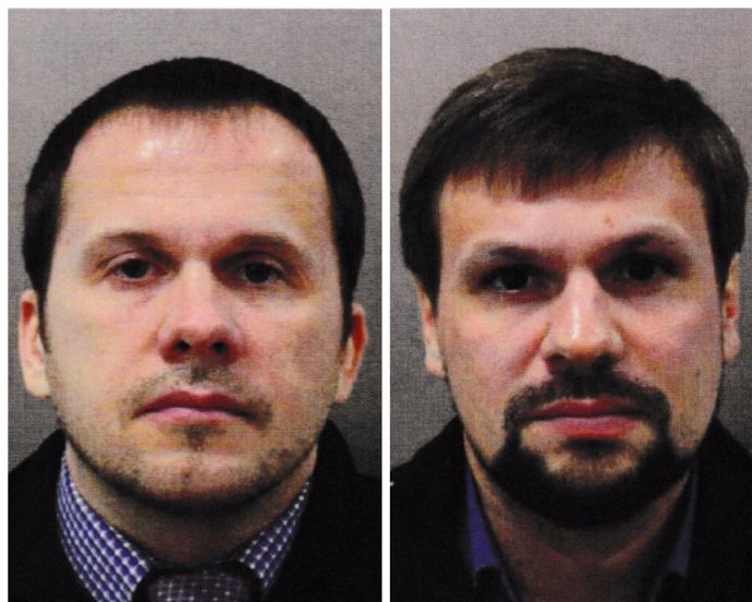 Foto dels dos russos imputats pel cas Skripal