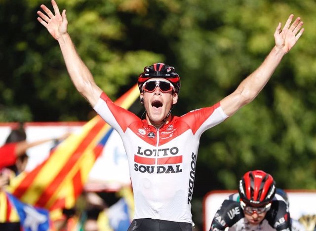 El ciclista belga Jelle Wallays (Lotto Soudal) gana en La Vuelta