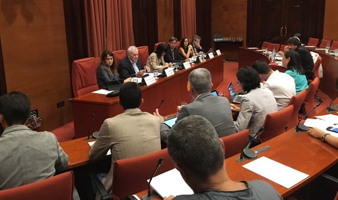 Ernest Maragall, conseller de la Generalitat, comparece en el Parlament