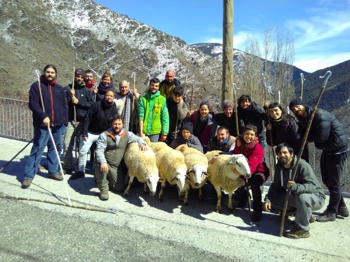 Alumnos de la escuela de pastores de Lleida