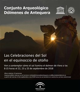 Cartel equinoccio otoño dolmenes antequera 2018
