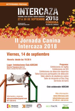 Cartel de la Jornada Canina Intercaza 2018
