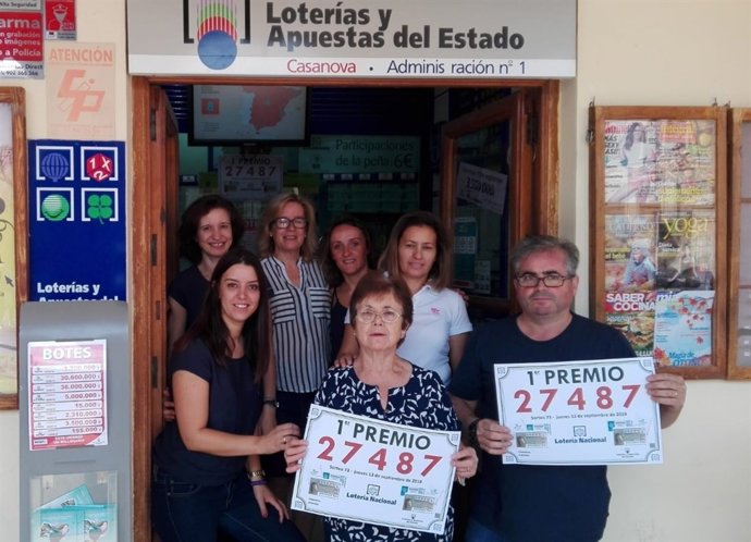 Responsables de la Administración de Loterías 1 de Villanueva de los Infantes