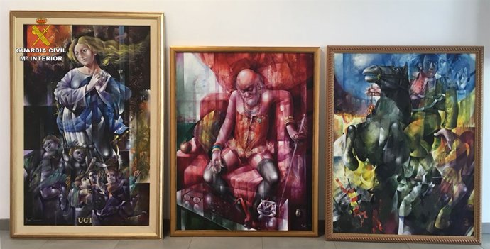 Cuadros sustraídos a la víctima en Calvià y recuperados por la Guardia Civil