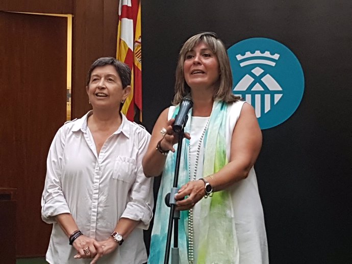 La delegada del Gob.En Catalunya, Teresa Cunillera, y la alcaldesa Núria Marín
