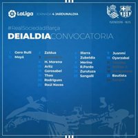 Garitano da una primera lista para Anoeta llena de bajas por lesión