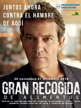 Antonio Banderas, padrino de la Gran Recogida de Alimentos 2018