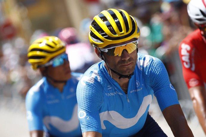 El ciclista español Alejrandro Valverde en la Vuelta a España
