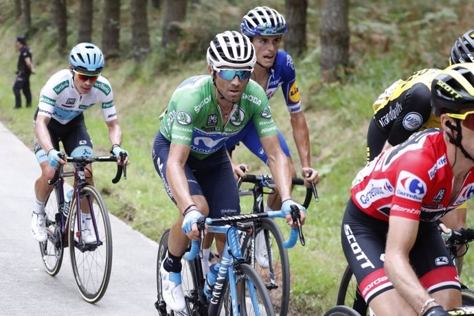 Alejandro Valverde (Movistar) en la etapa 19 de La Vuelta 2018