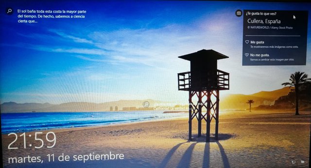 Playa de Cullera seleccionada por Windows