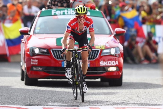 El ciclista británico Simon Yates (Mitchelton-Scott) en La Vuelta 2018
