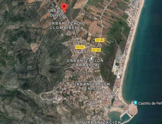 CV-141 a su paso por Peñíscola