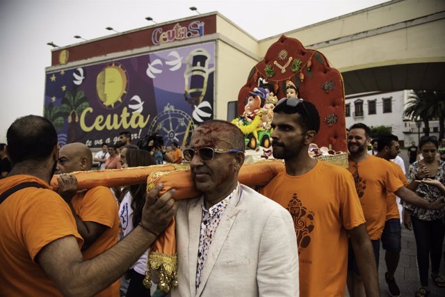 Festival de Ganesh celebrado en Ceuta