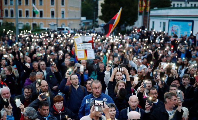 Manifestación de la ultraderecha alemana en Chemnitz