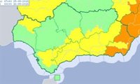 El aviso naranja por lluvias y tormentas queda limitado a Almería este sábado, con avisos amarillos en toda Andalucía