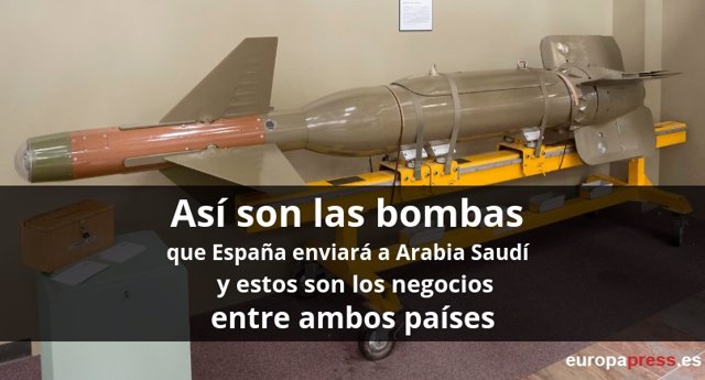 Así son las bombas que España enviará a Arabia Saudí