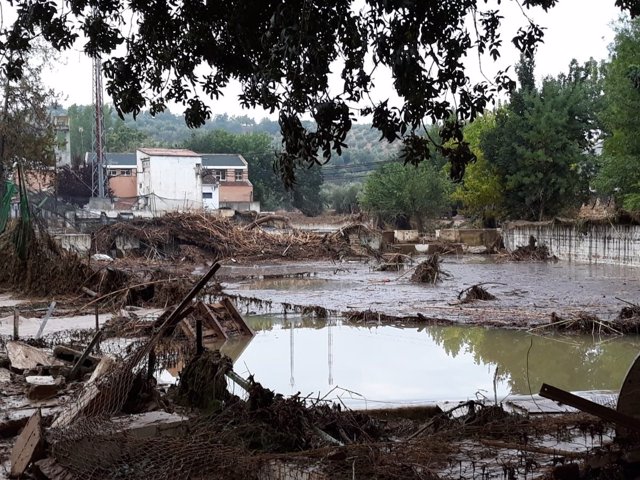 Destrozos por las lluvias en Riofrío, en Loja (Granada)