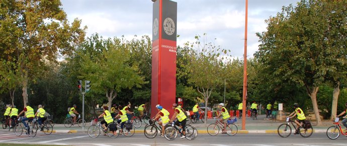 Subida bicileta o patines al Campus de Espinardo
