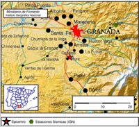 Registrado un terremoto de magnitud 2,5 con epicentro en Otura (Granada)