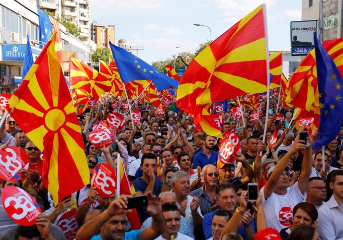 Manifestación proeuropea en Macedonia