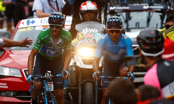 Nairo Quintana, junto a Alejandro Valverde