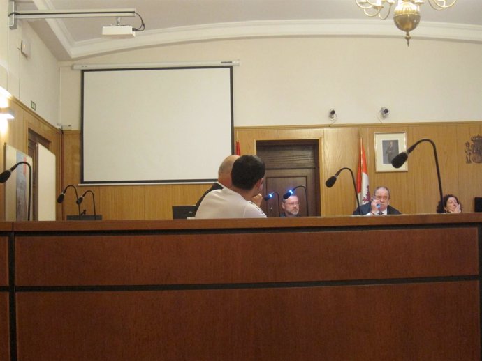 El ciudadano búlgaro, durante el juicio en la AudiencIa de Valladolid.       