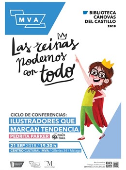 Cartel conferencia Pedrita Parker en MVA