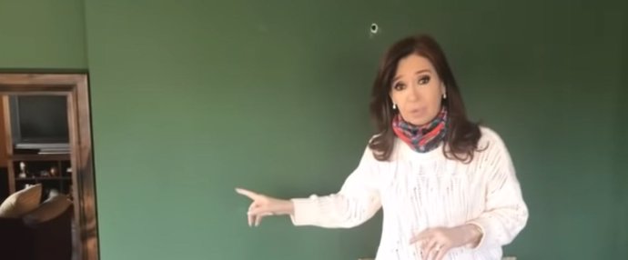 Captura de pantalla del vídeo de Cristina Kirchner