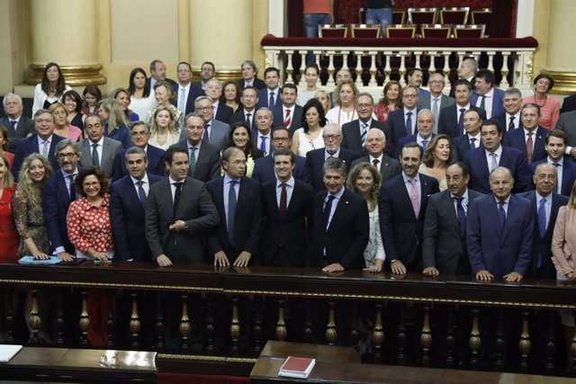 El presidente del PP, Pablo Casado, preside la reunión del Grupo Popular en el S