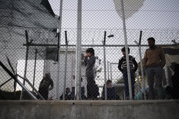 Campo de internamiento o 'hotspot' de Moria, en Lesbos