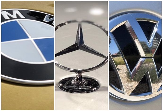 Collage BMW, Mercedes-Benz y Volkswagen