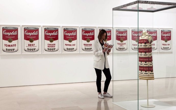 MALAGA (Spain), Mayo 2018-Exposicion "Warhol. El arte mecanico". Museo Picasso M