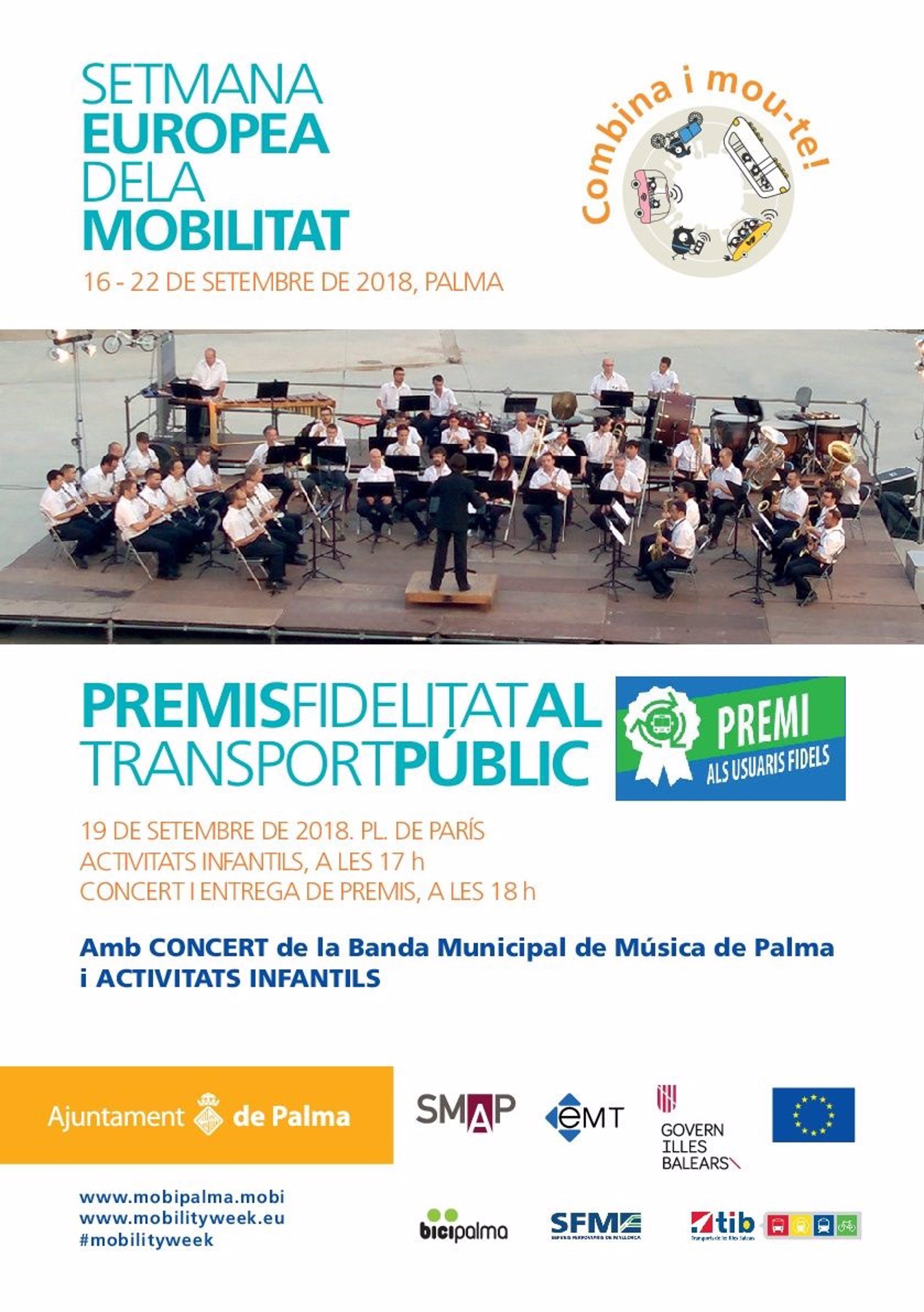 La plaza París acoge este miércoles un concierto de la Banda Municipal de Música con piezas musicales sobre movilidad
