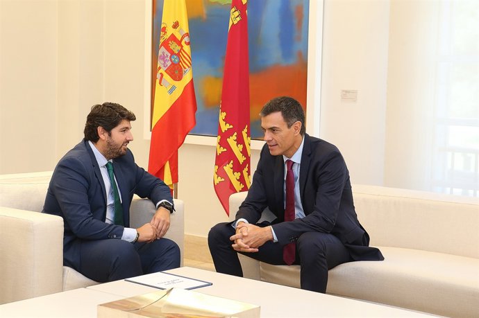 Fernando López Miras i Pedro Sánchez, a La Moncloa