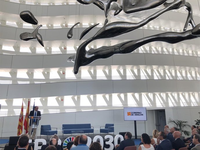 Lambán ha presentado las acciones del proyecto Ebro 2030 en la Torre del Agua