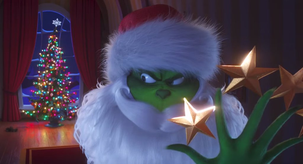 El Grinch se transforma en un gruñón Santa Claus en el nuevo tráiler