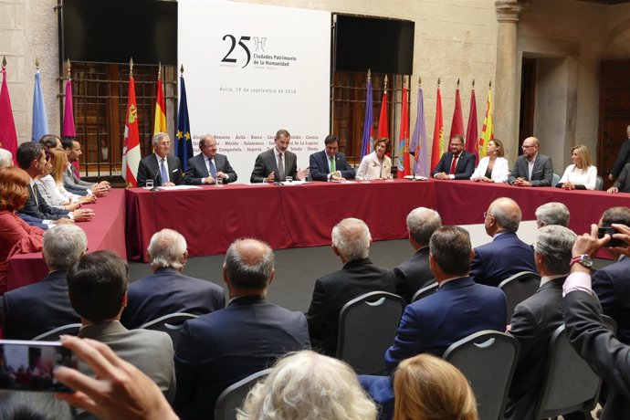 El Rey preside en Ávila la Asamblea de Ciudaes Patrimonio 19-9-2018